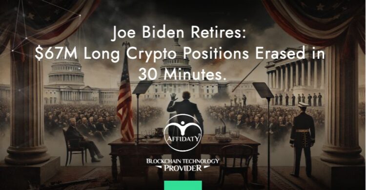 Joe Biden's withdrawal caused the cancellation of $67M in long crypto positions in just 30 minutes.