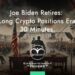 Joe Biden's withdrawal caused the cancellation of $67M in long crypto positions in just 30 minutes.